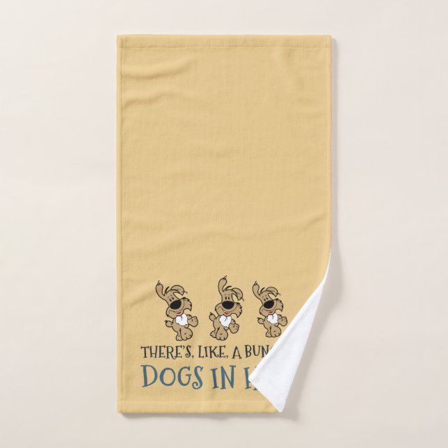 Toalla de mano montón de perros aquí (Toalla de mano)