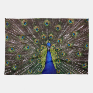 Toalla de mano orgullosa del pavo real
