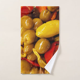 Toalla de mano para aceitunas