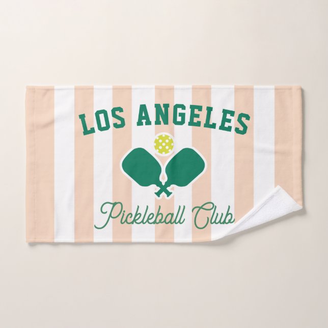 Toalla de mano para deportes preppy de pickleball  (Toalla de mano)