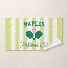 Toalla de mano para deportes preppy de pickleball 