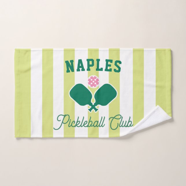Toalla de mano para deportes preppy de pickleball  (Toalla de mano)