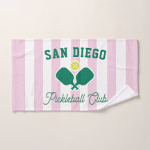 Toalla de mano para deportes preppy de pickleball 