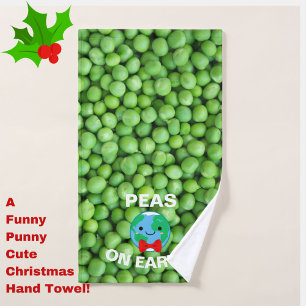 Toalla de mano para invitados "Peas on Earth" de v