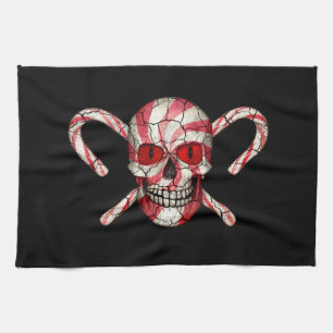 Toalla de mano para Navidades de cráneo de azúcar 