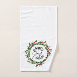 Toalla de mano para navidades - Wreath del ángulo 