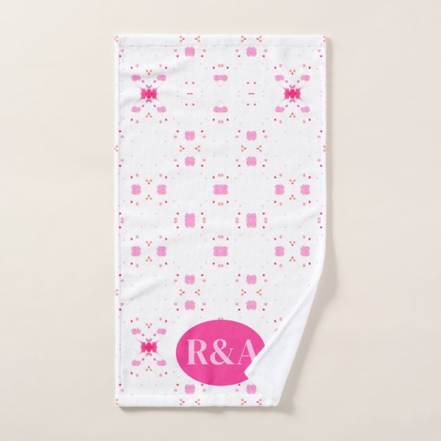Toalla de mano personalizada con abrazo de flores  (Toalla de mano)
