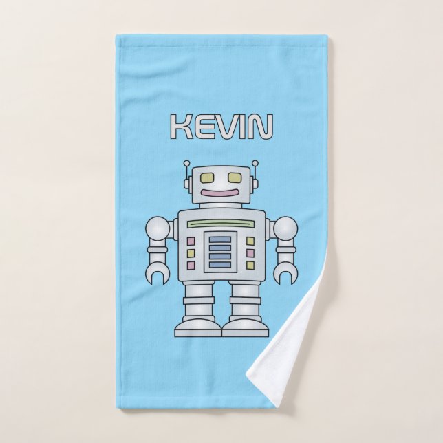 Toalla de mano personalizada de robot de juguete l (Toalla de mano)