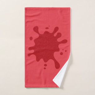 Toalla de mano personalizada de salpicón rojo-toma
