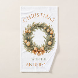 Toalla de mano personalizada para Navidades de ape