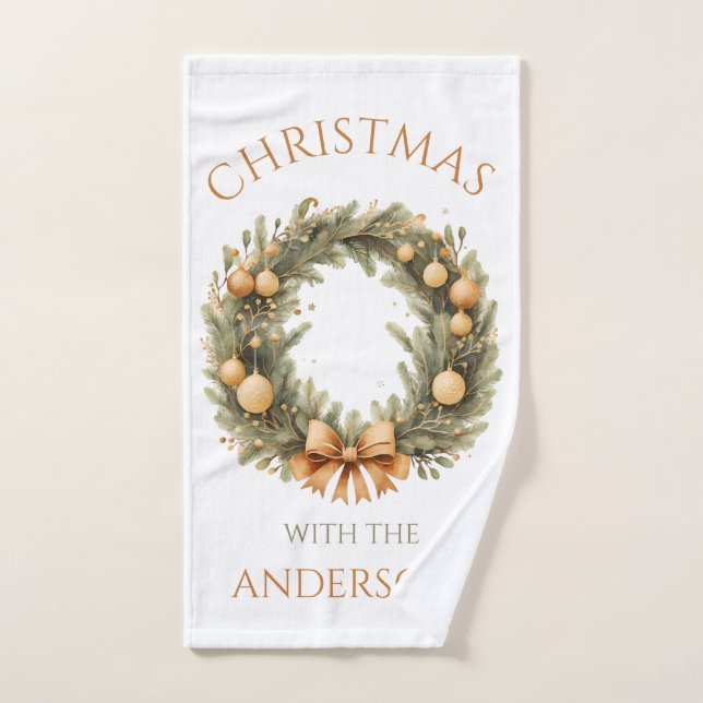 Toalla de mano personalizada para Navidades de ape (Toalla de mano)