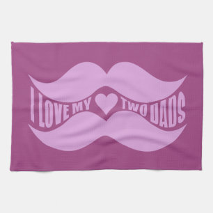 Toalla de mano personalizado de bigote rosa