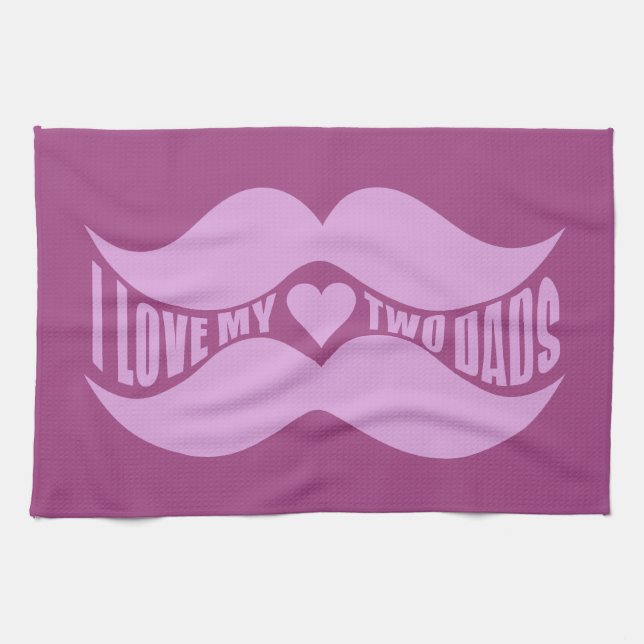 Toalla de mano personalizado de bigote rosa (Horizontal)