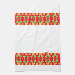 Toalla De Mano Rojo Y Blanco