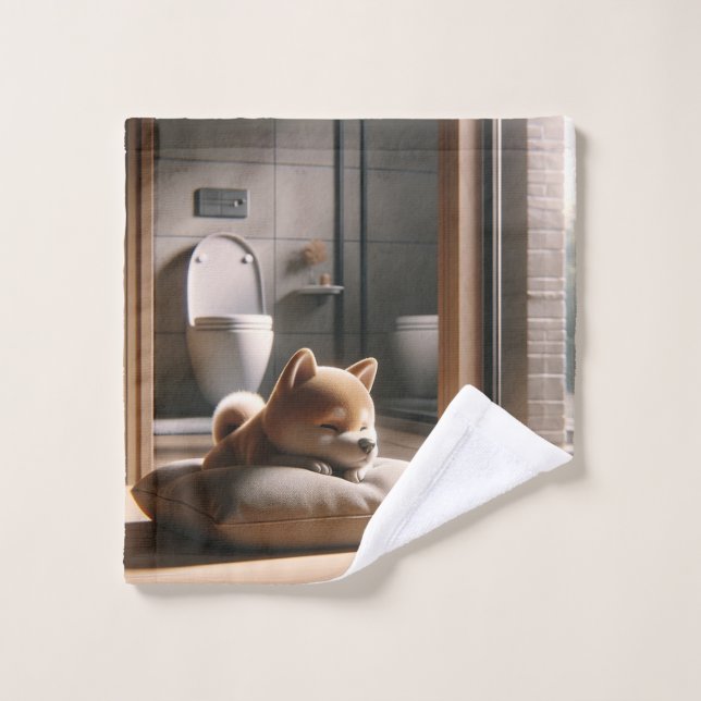 Toalla de mano Shiba Inu (Toallita)