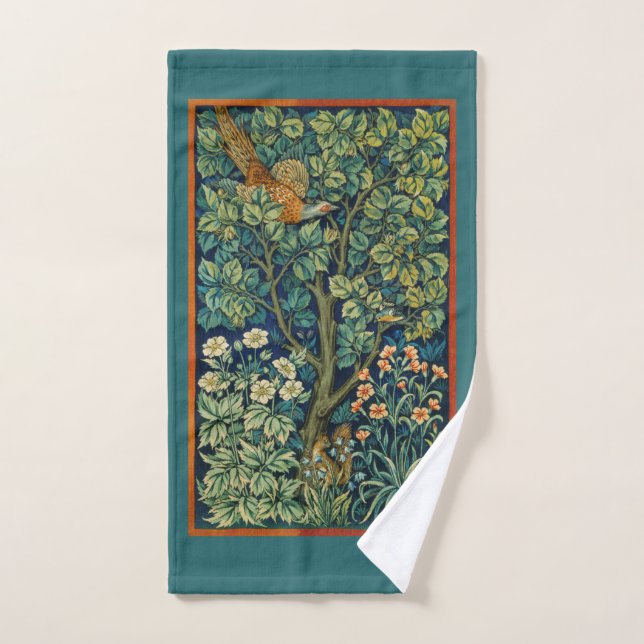 TOALLA DE MANO : WILLIAM MORRIS : DISEÑO HEASANT (Toalla de mano)