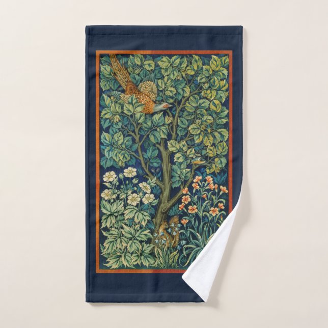 TOALLA DE MANO : WILLIAM MORRIS : DISEÑO HEASANT (Toalla de mano)