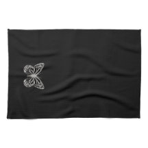 Toalla de mariposa Guay Black Silver