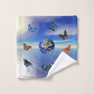 Toalla de mariposas Blue Earth