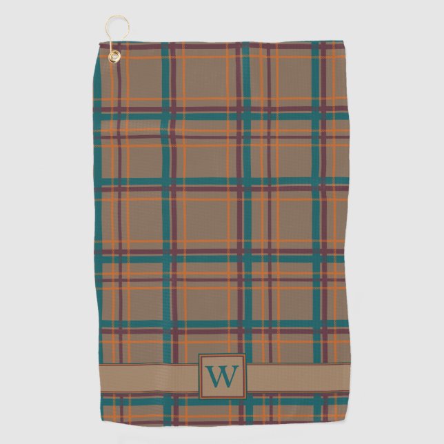 Toalla de Moda Plaid Golf de Otoño (Anverso)