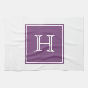 Toalla de Monograma Purple Square