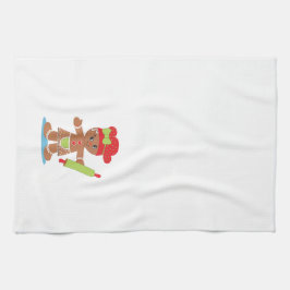 Toalla de Navidades de Chica de pan de jengibre