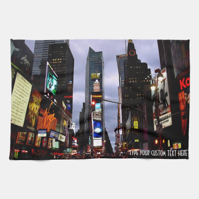 Toalla de Nueva York Personalizada Times Square Te (Horizontal)