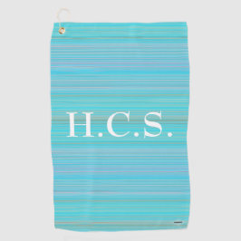 Toalla de oro Aqua con franjas HAMbyWG