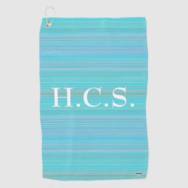 Toalla de oro Aqua con franjas HAMbyWG (Anverso)