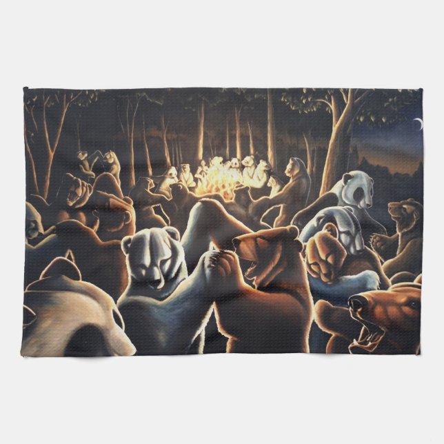 Toalla de oseo de baile Fiesta Toalla de té Art Te (Horizontal)