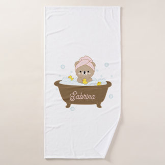 Toalla de oso de peluche Kawaii