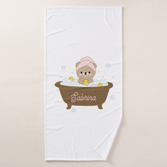 Toalla de oso de peluche Kawaii (Toalla de baño)