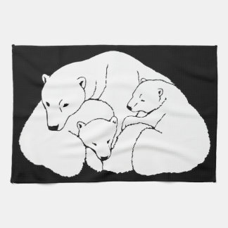 Toalla de Oso Polar Madre y Tejido Toalla de Té