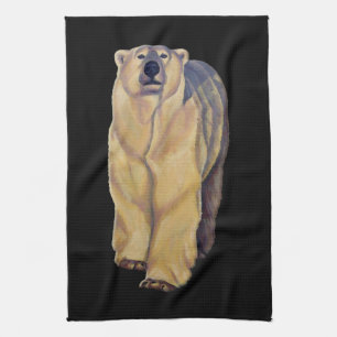 Toalla de oso polar Oso polar Toalla de té de arte
