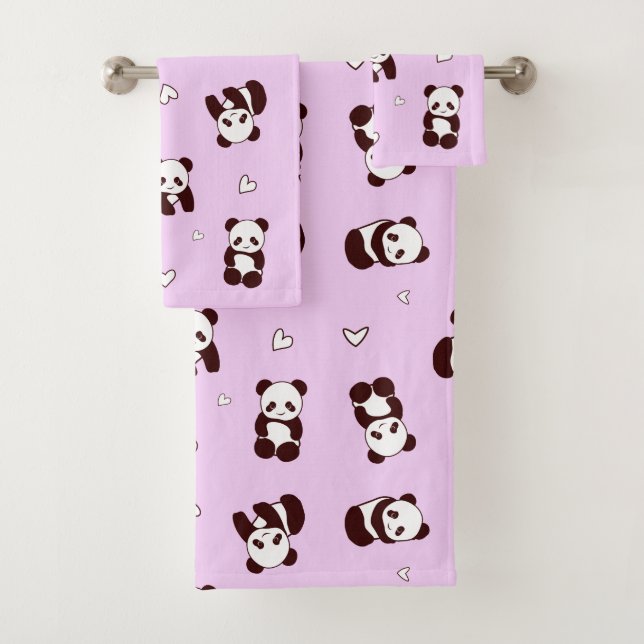 Toalla de Panda púrpura pálida (In situ)