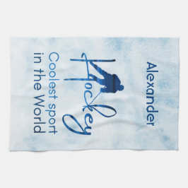 Toalla de patín de hockey azul más genial