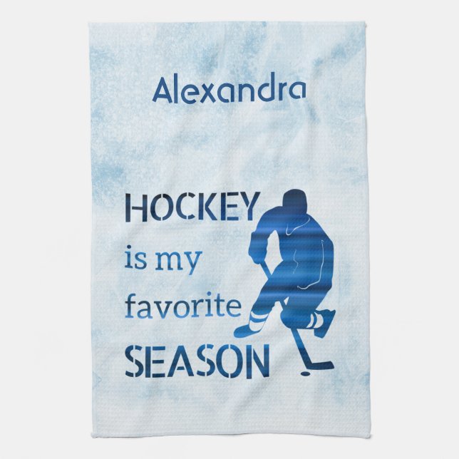 Toalla de patinaje de hockey sobre hielo Azul favo (Vertical)