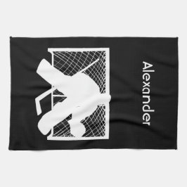 Toalla de patinaje de hockey sobre hielo blanco ne