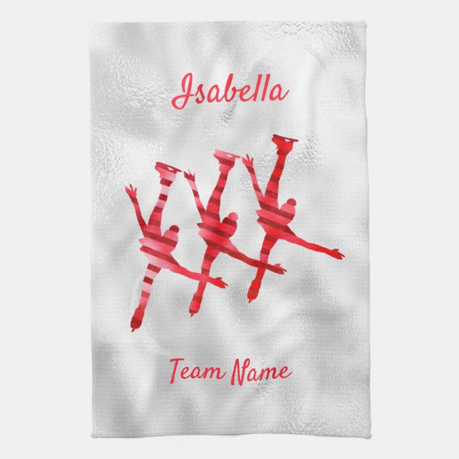 Toalla de patinaje radial roja (Vertical)