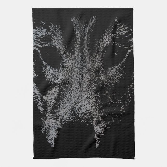 Toalla de pato de lobo toalla de té de perro salva (Vertical)