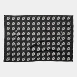 Toalla de patrón de hoja abstracta de Moda persona