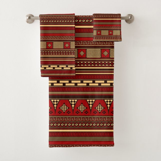 Toalla de patrón geométrico de la Antigua Grecia R (In situ)