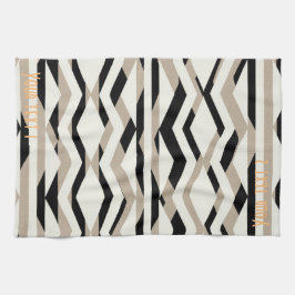 Toalla de patrón geométrico negrita personalizada