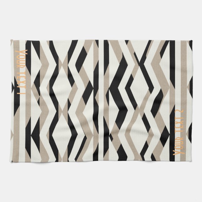 Toalla de patrón geométrico negrita personalizada (Horizontal)