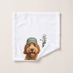 Toalla de perro de golf personalizada con retrato