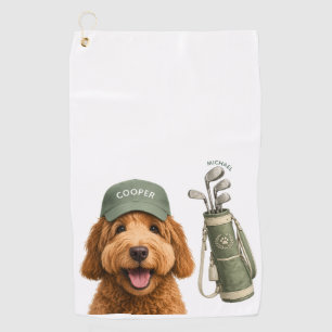 Toalla de perro de golf personalizada Retrato de m