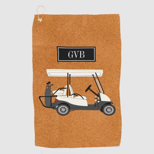 Toalla de Personalizado Clip-On Golf con iniciales (Anverso)