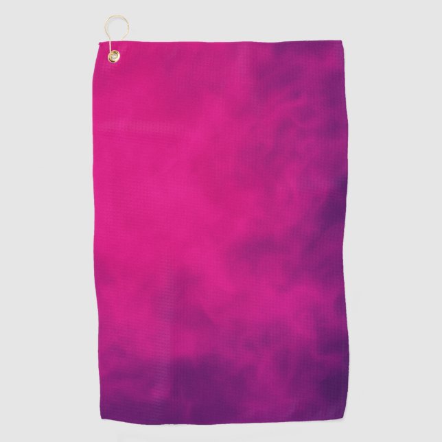 Toalla de Personalizado de golf Neon Pink Gradient (Anverso)