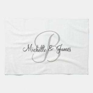 Toalla de Personalizado monogramo para parejas rec