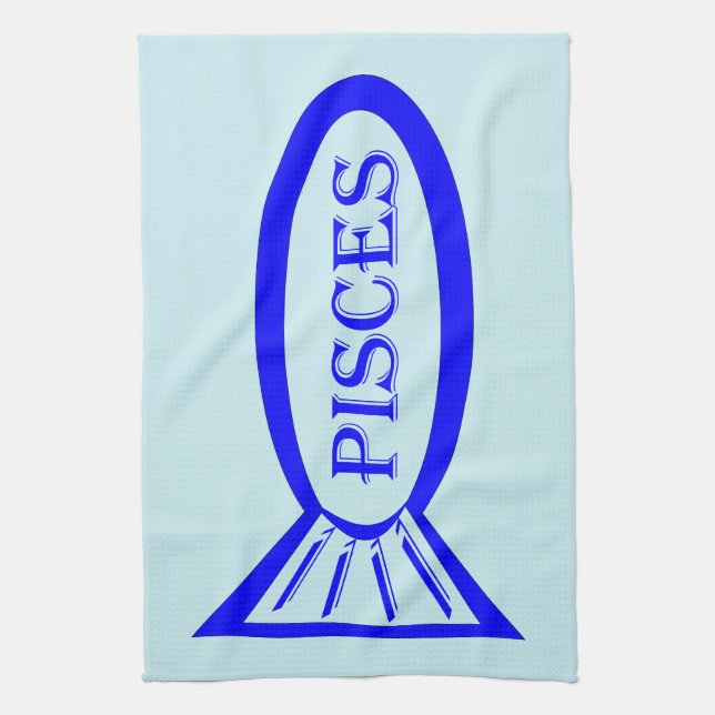 Toalla de Personalizado Piscis Star Sign Fish (Vertical)